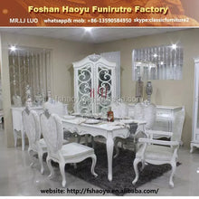 Load image into Gallery viewer, new design fancy wooden dining table, white wooden dining set, table chair
