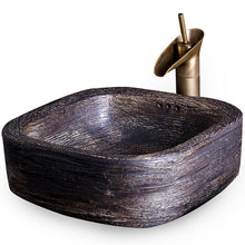 Lade das Bild in den Galerie-Viewer, Hand Carved Table Top Wash Basin Rustic

