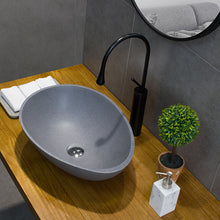 Charger l&#39;image dans la galerie, European style counter top sink concrete sandstone terrazzo material bathroom hand wash basin sink
