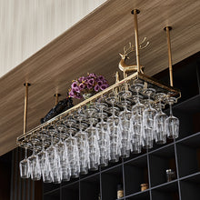 Загрузить изображение в средство просмотра галереи, Metal glass cork holder shelf countertop display red wine rack
