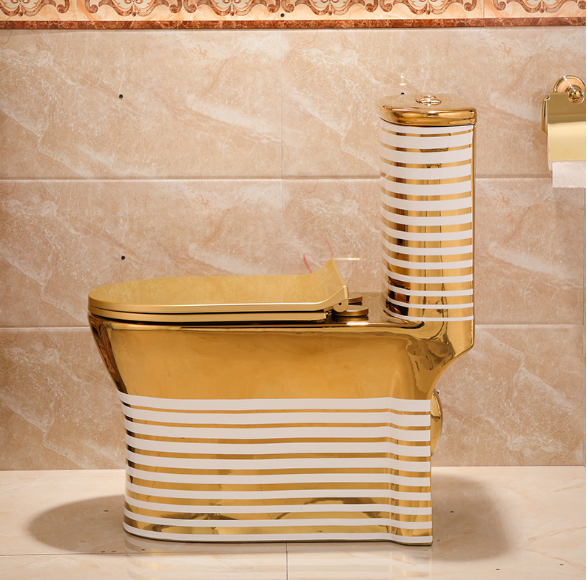 New Design Bathroom Golden Toilet Bowl