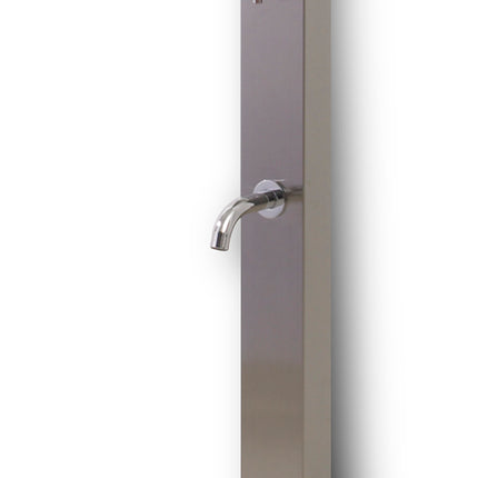 Douche extérieure cascade avec panneau en acier inoxydable brossé 304 pour piscine de jardin de plage