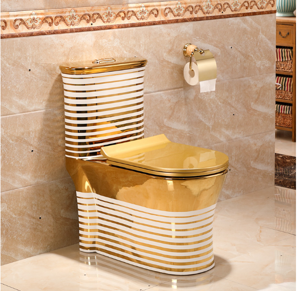 New Design Bathroom Golden Toilet Bowl