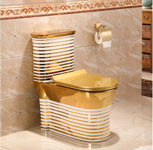 Load image into Gallery viewer, New design bathroom golden Toilet bowl
