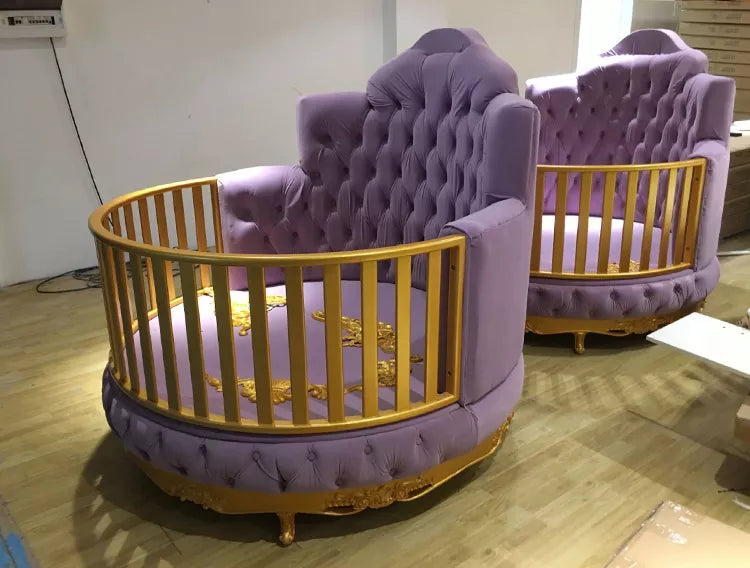 Italian Luxury Baby Bed Crib Princess Customized Colors