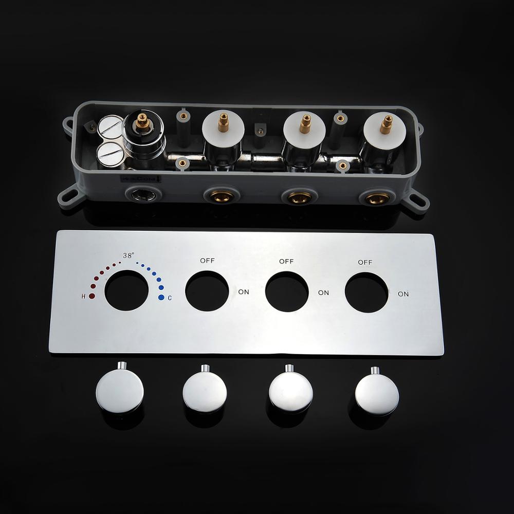 Shower Head Built in Ceiling Shower with Led Lights Stainless Steel