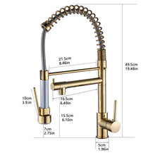 Загрузить изображение в средство просмотра галереи, High Arc Tall Kitchen faucet fashion design polished white gold
