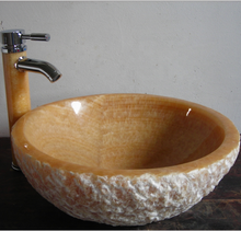 Lade das Bild in den Galerie-Viewer, Chiseled Finished marble onyx bathroom sink bowl
