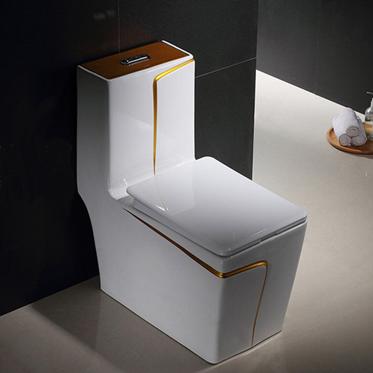 LV Toilet Bathroom Accessories White and Gold Motif Electroplating – La  Moderno