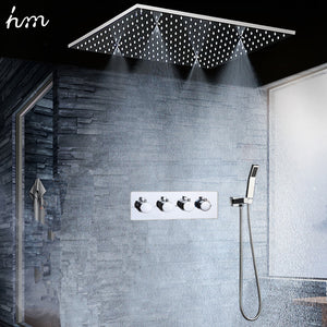 Shower Head Built in Ceiling Shower with Led Lights Stainless Steel