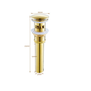 Stainless Steel Gold Pop Up Bathroom Drainer for Wash Basin Sink