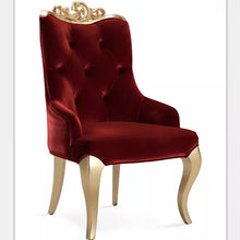 Cargar imagen en el visor de la galería, high fasion wooden hotel furniture,sapphire fabric chair,hotel chair
