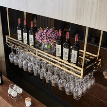 Charger l&#39;image dans la galerie, Metal glass cork holder shelf countertop display red wine rack
