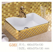 Load image into Gallery viewer, Sanitary ware bathroom ceramic accessories luxury  wash basin

