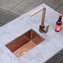 Load image into Gallery viewer, 304 Rose Gold Sink for Bar or Kitchen handmade rectangular used undermount kitchen sinks stainless steel sink
