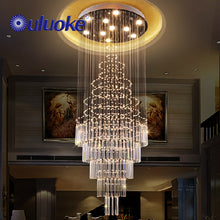 Lade das Bild in den Galerie-Viewer, European style big hotel hanging elegant luxury crystal chandelier wedding
