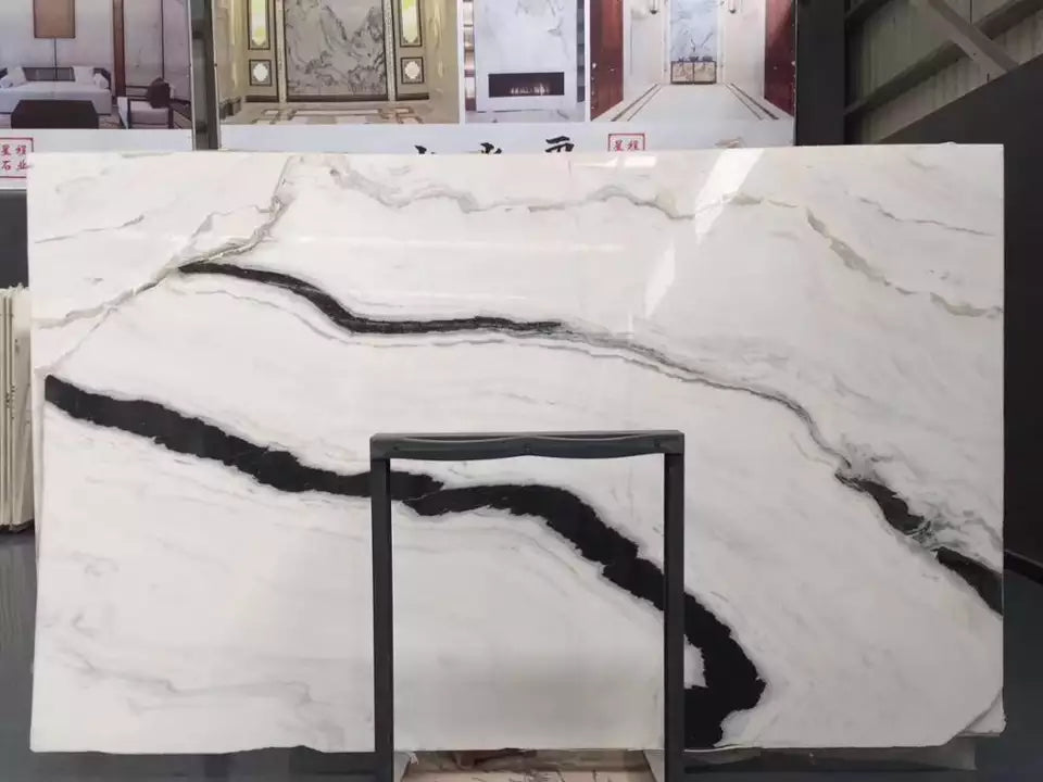 Indoor panda white marble floor wall tiles