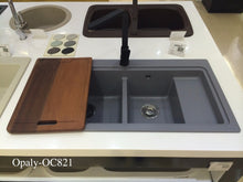 Load image into Gallery viewer, Double bowl kitchen sink with draining board / 970*505*235mm
