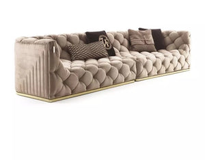 modern sofa set cheap living room chesterfield button tufted leather sofa CARACCIOLO arm covers salon furniture waiting sofa