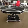 round dining table with rotating centre, black table with chair