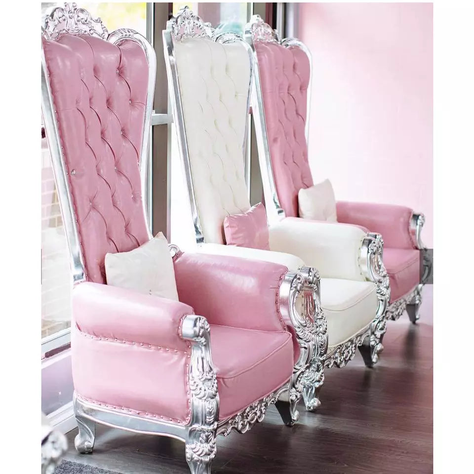 Royal Wedding Throne Chair White Gold Accent Chair (Color Can Be Customize, Message Us)