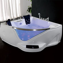 Load image into Gallery viewer, Luxury sexy whirlpool massage bathtub with glass &amp; led
