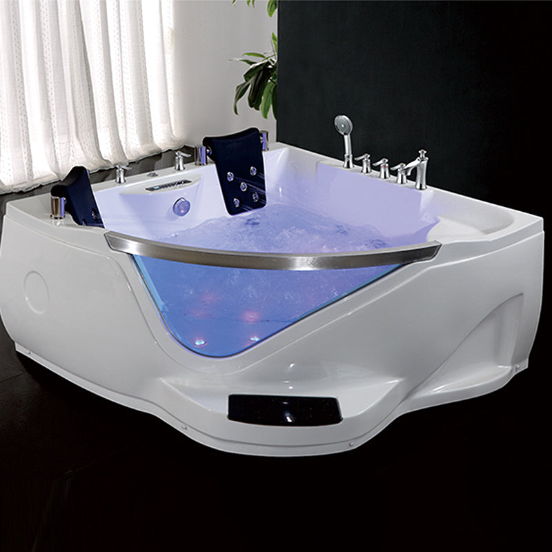 Luxury sexy whirlpool massage bathtub with glass & led