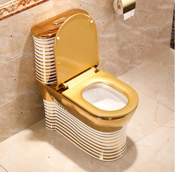 New Design Bathroom Golden Toilet Bowl