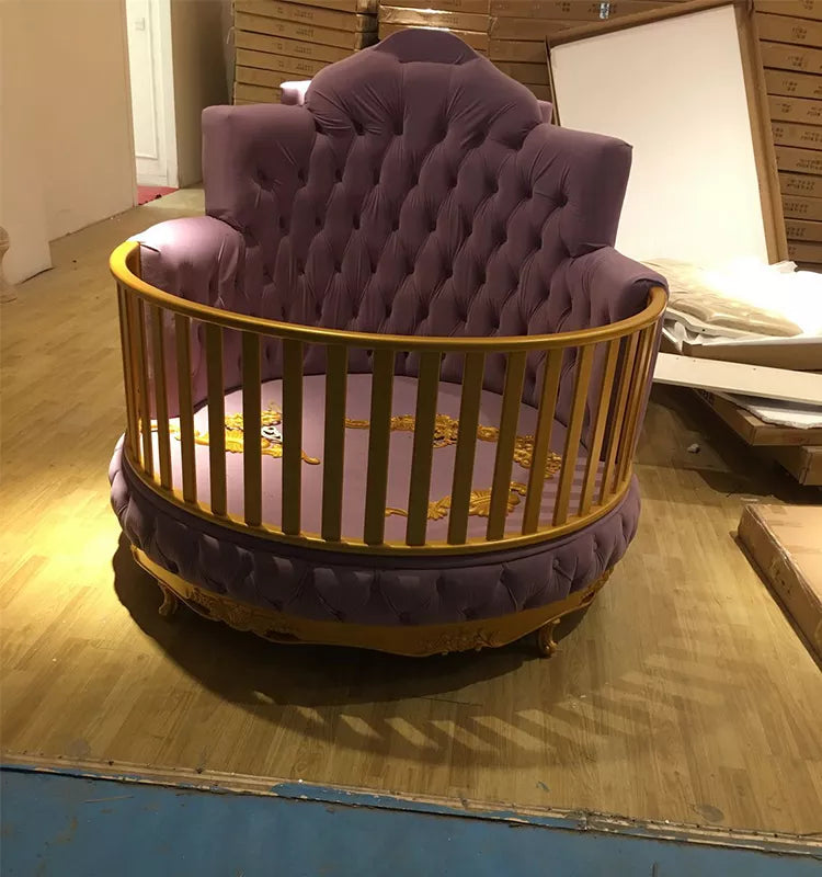Italian Luxury Baby Bed Crib Princess Customized Colors