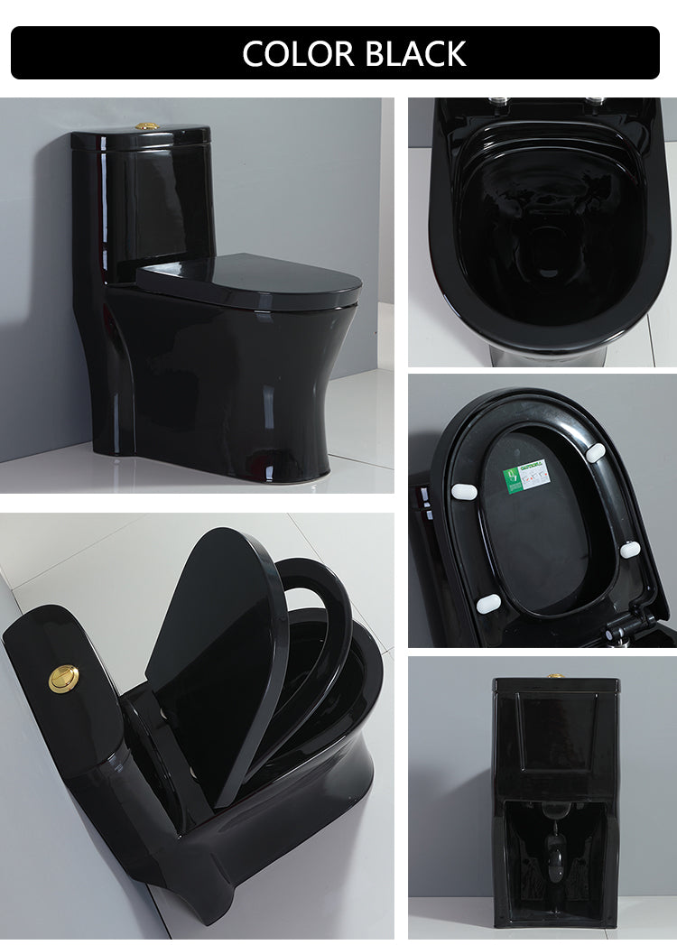 Black Electroplated Toilet Bowl Tornado Flush