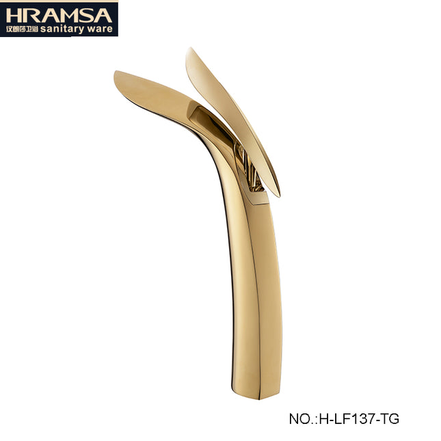 Luxury Basin Faucet Rose Golden Basin Square Faucet Mixer Tap