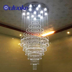 European style big hotel hanging elegant luxury crystal chandelier wedding