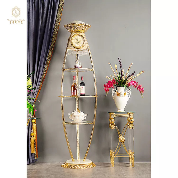 Antique Luxury Gold Classic Standing Floor Clocks For Home Decor