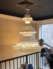 Load image into Gallery viewer, contemporary hotel luxury led crystal chandelier
