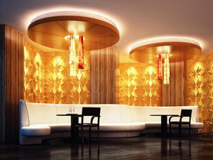 Wall décor design embossed big size 3d wall panel for interior décor
