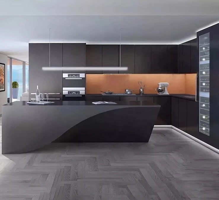 modern style kitchen customization, kitchen pet matte color customization