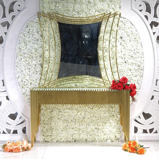 Console Table Electroplated Gold - ( Bigger Size Customize )