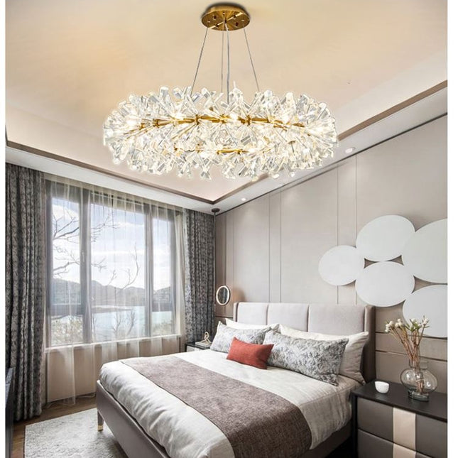 Luxury crystal ring chandelier home lighting décor ceiling lights