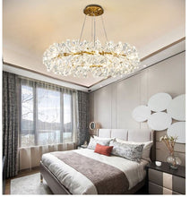 Charger l&#39;image dans la galerie, Luxury crystal ring chandelier home lighting décor ceiling lights
