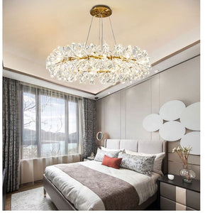 Luxury crystal ring chandelier home lighting décor ceiling lights