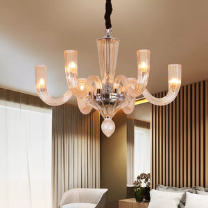 Modern candle glass Chandelier for luxury villa restaurant hotel project Pendant Light