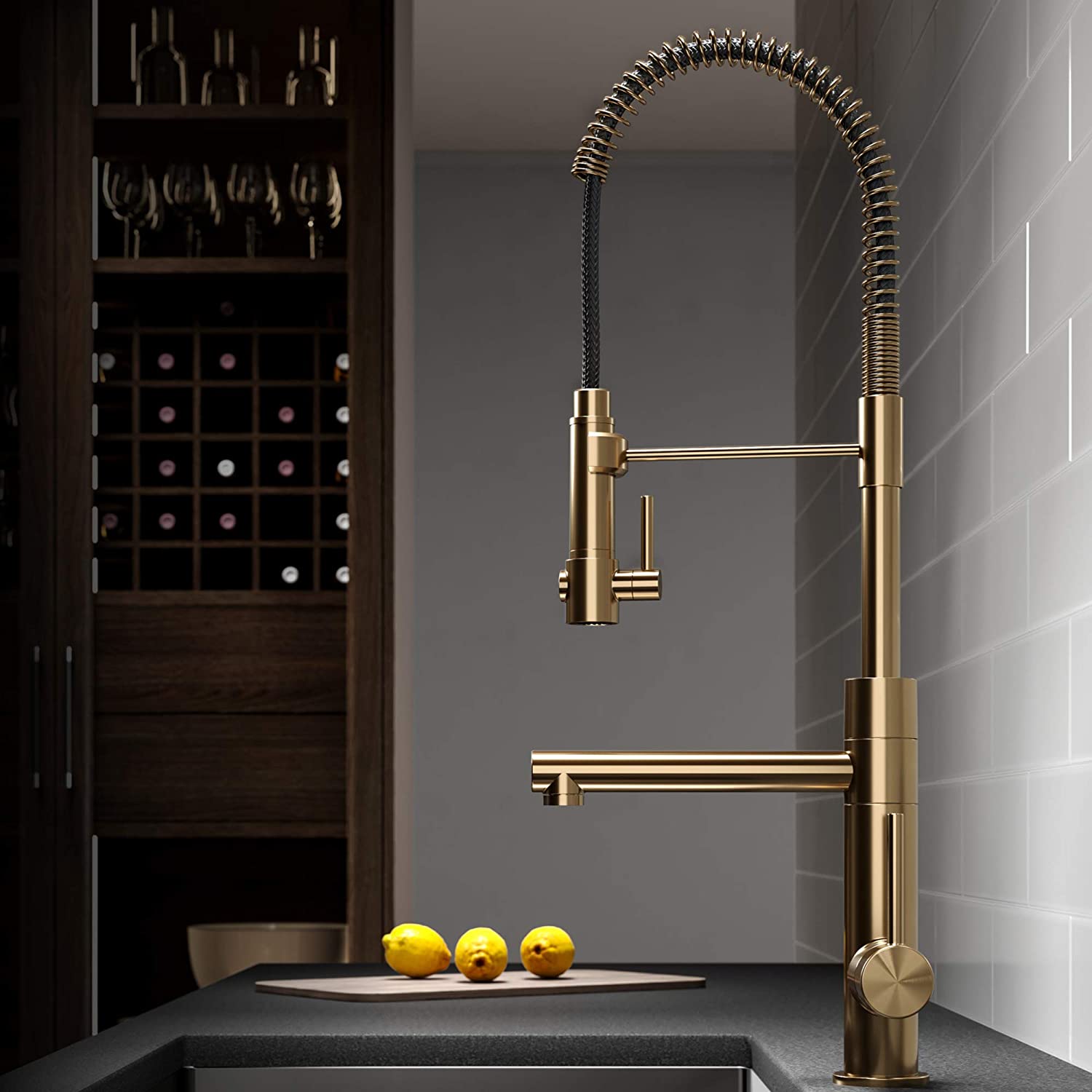 Gold Color Stainless Steel Water Tap Modern Kitchen Sink Faucet – La ...