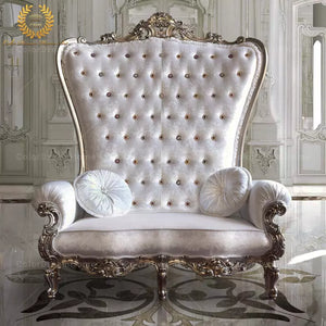 royal Luxury love seat sofa chair King and queen throne chairs high back for hotel and commercial performance