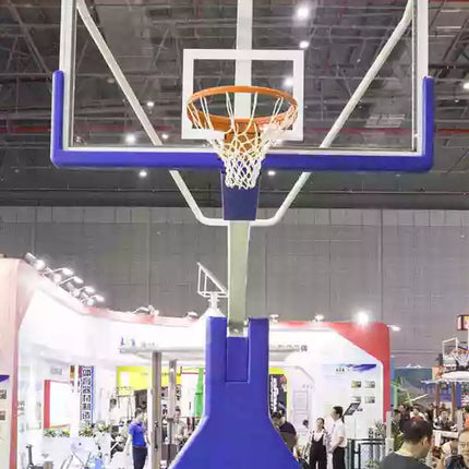 Certification Fiba Electric Hydraulic Folding Basketball hoop Stand for competition and training