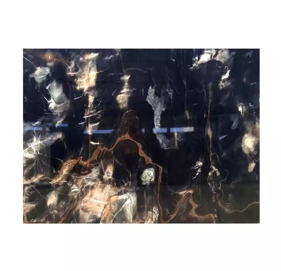 Black Rose Marble With Veins pattern Slabs Black Color Floor Marble Tiles Black Marble