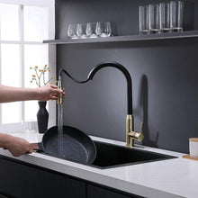 Load image into Gallery viewer, Modern sink mixer tap  steel kitchen sink pull-down kitchen sink manual faucet with pull out sprayer
