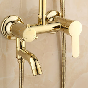 Multi- functions gold shower mixer brass bath shower sets washroom shower set