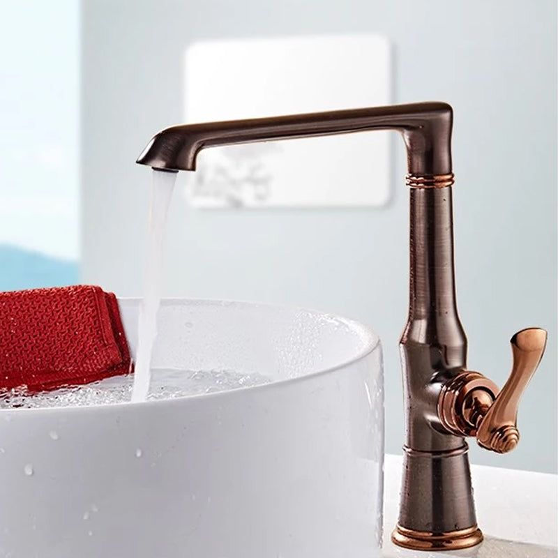 Deck Mounted Brass ORB Bathroom Single lever basin mixer tap