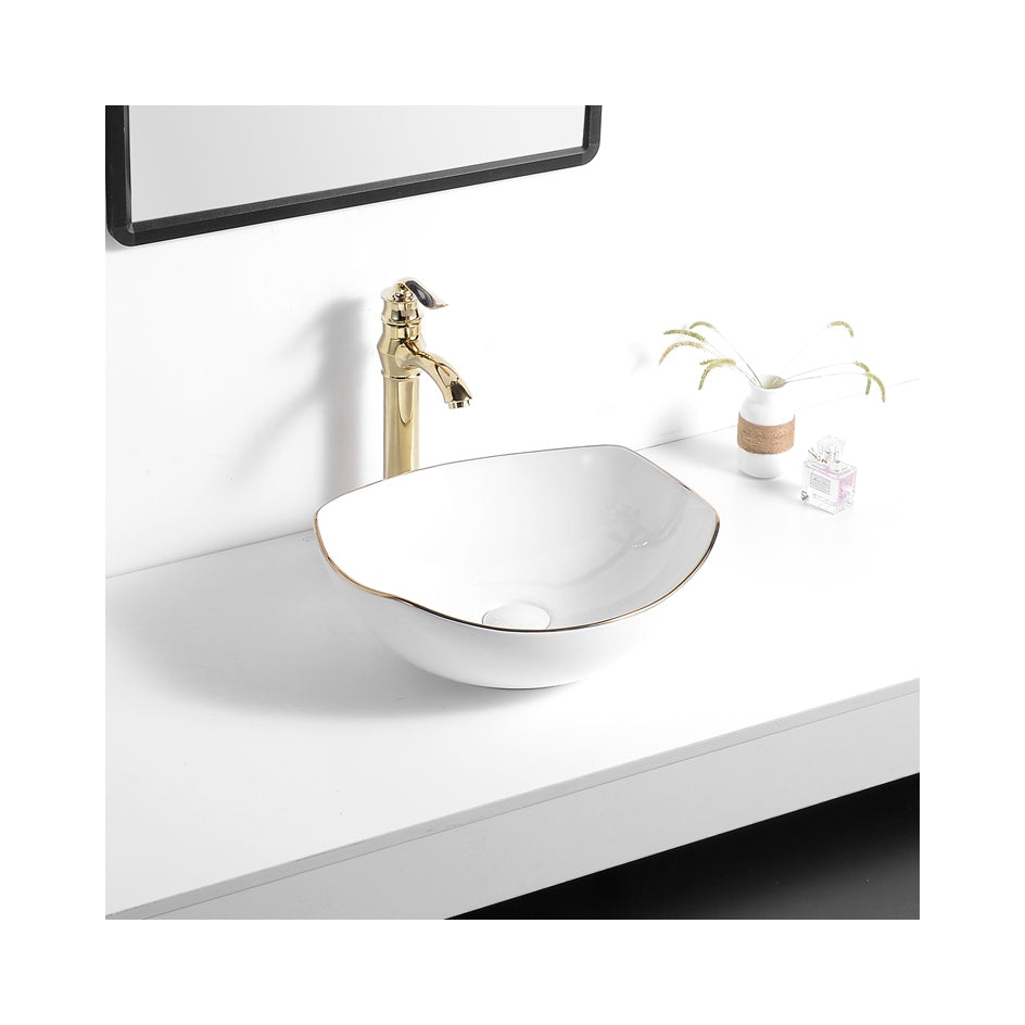 Electroplating Lavabo Elegant Bathroom Countertop Sinks
