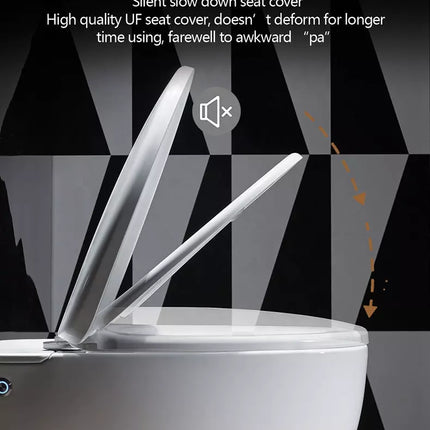 Bodentoilette mit Nassspülung, Porzellan-WC mit Soft-Close-Sitz 